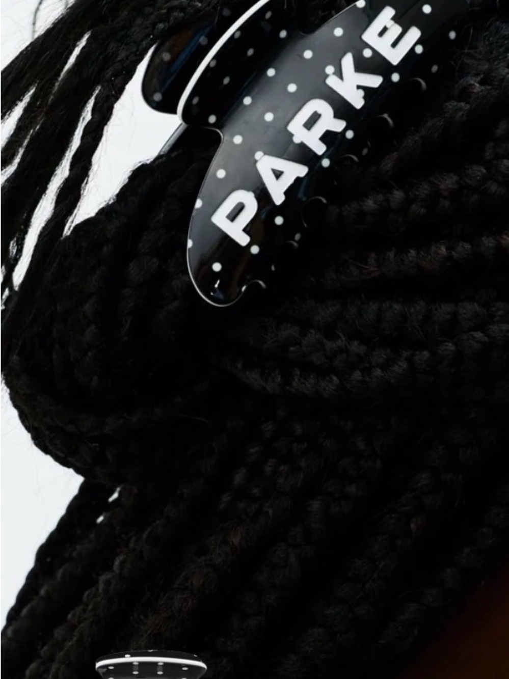 PARKE Black Polka Dot Hair Claw Clip - Women Accessories. PRESALE